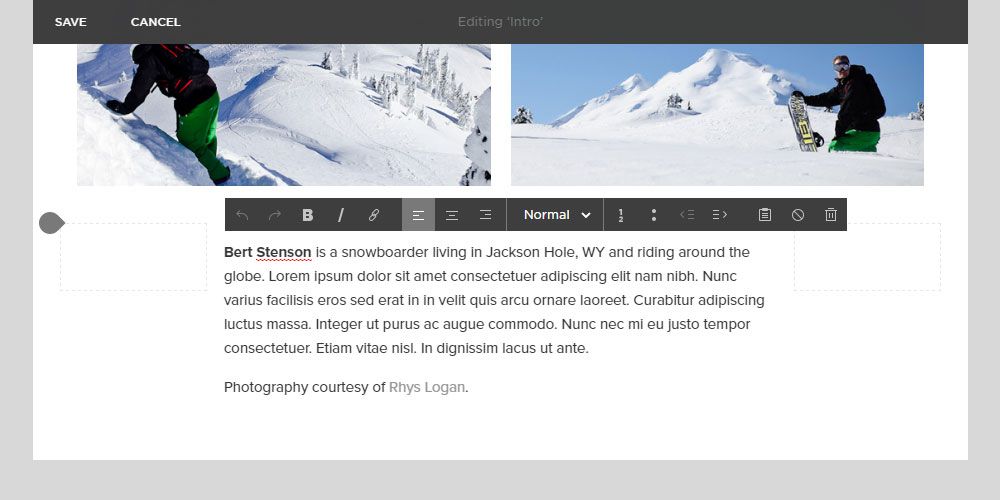 WordPress vs Squarespace Squarespace Post Editor
