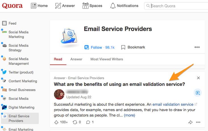 Use Quora.com to research frequently asked questions