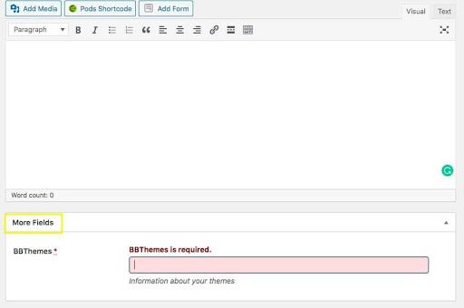 Editing a new custom post