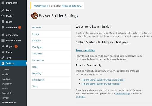 Beaver Builder Settings