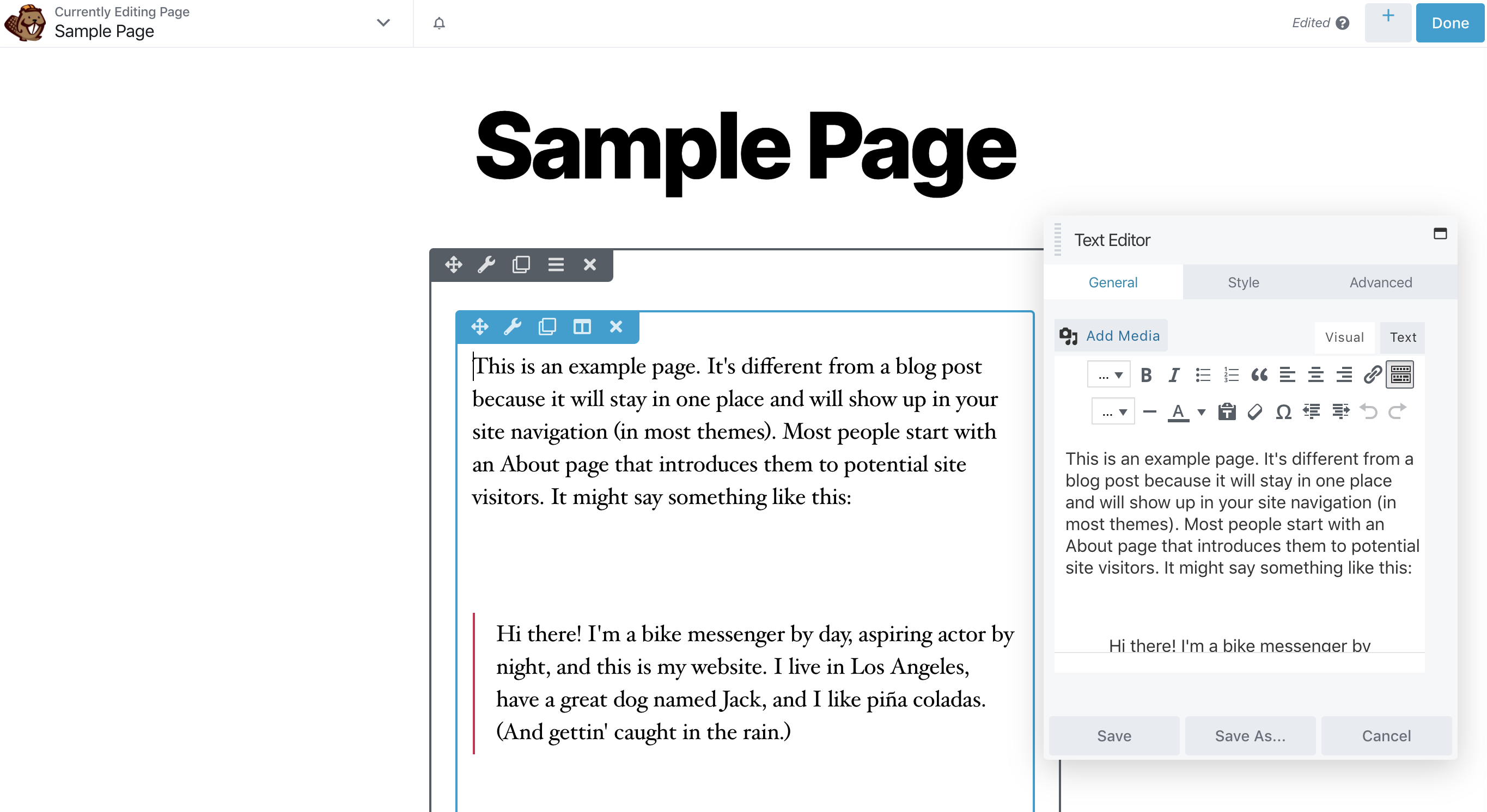 Accessing module settings in Beaver Builder.
