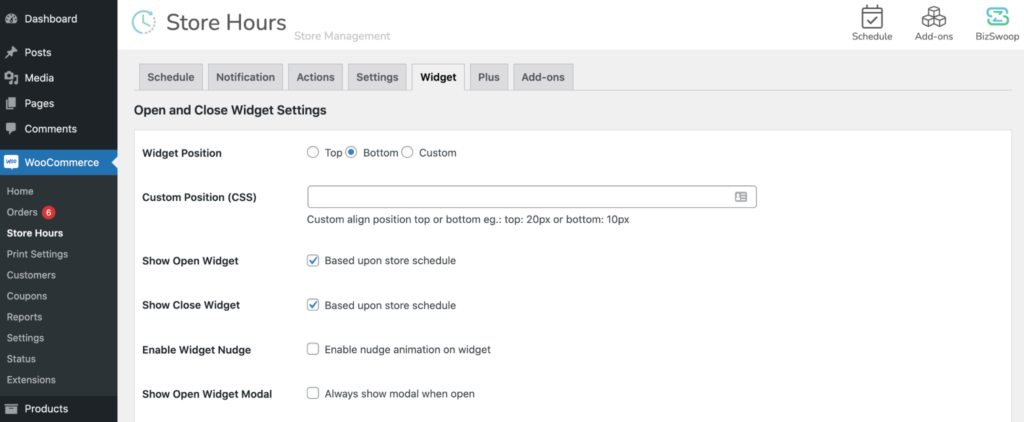 Changing your closing notice's position.