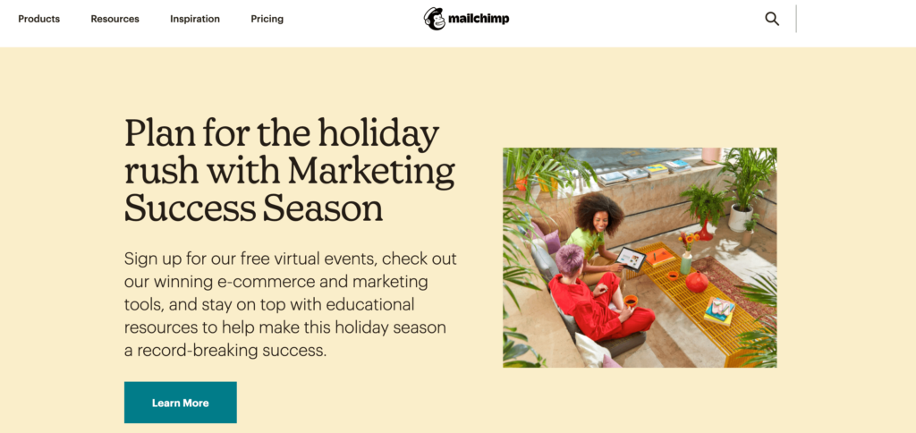 The Mailchimp email automation platform.