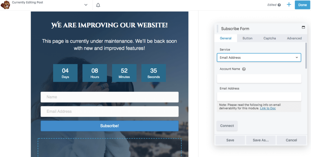 Subscribe form module