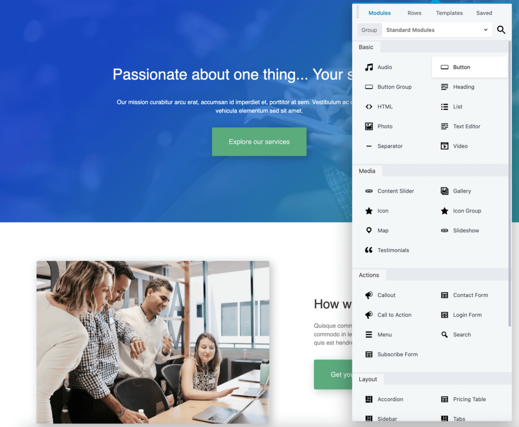 Drag and drop editing