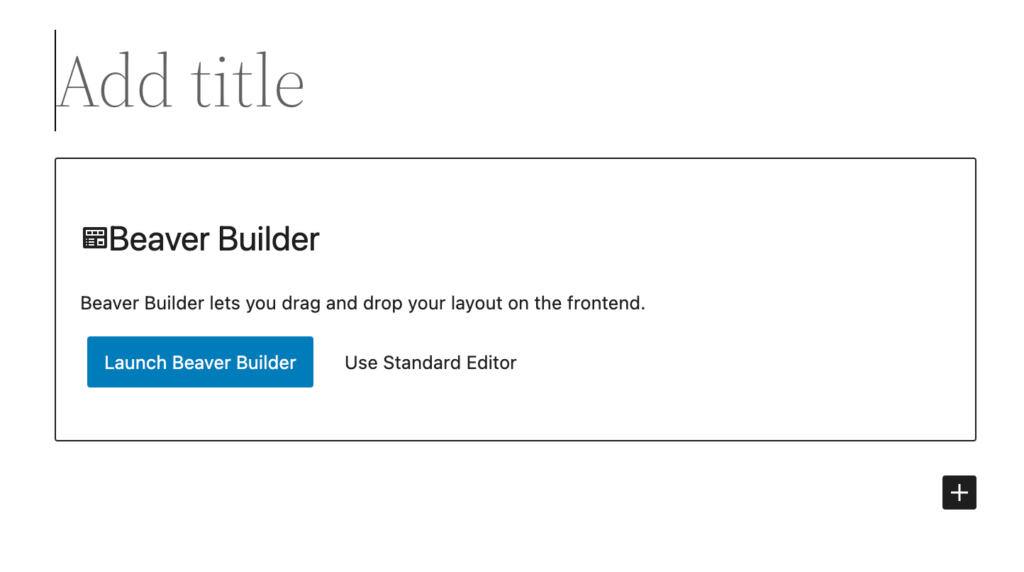 Launch Beaver Builder