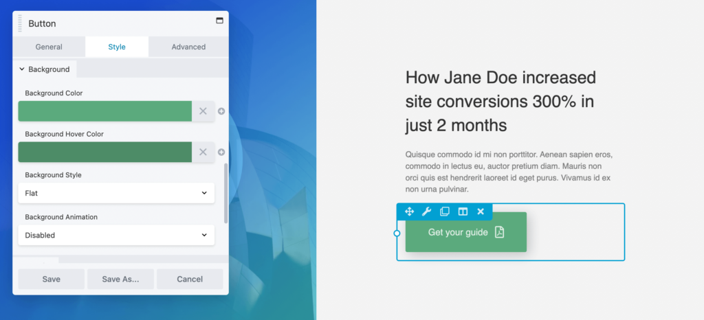 Website customization