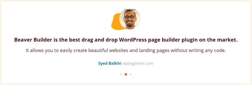 Beaver Builder testimonial