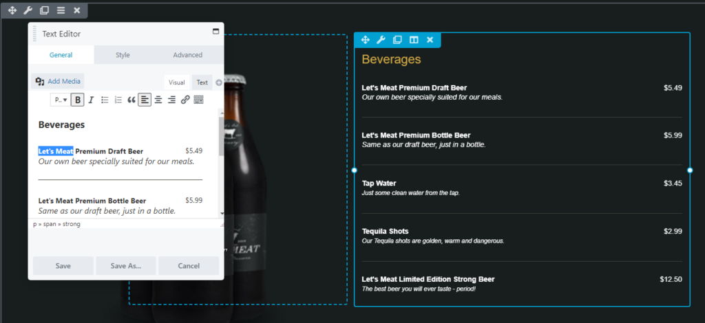 Modifying Beaver Builder blocks