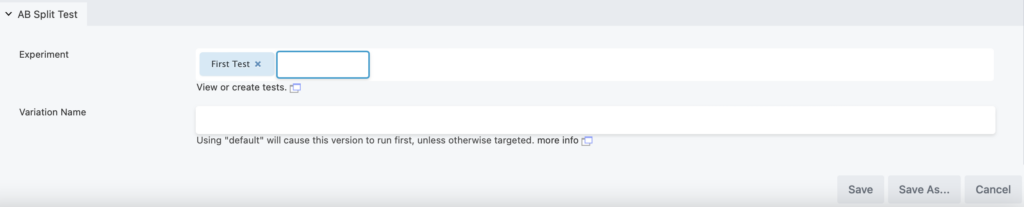 Advanced tab of button module