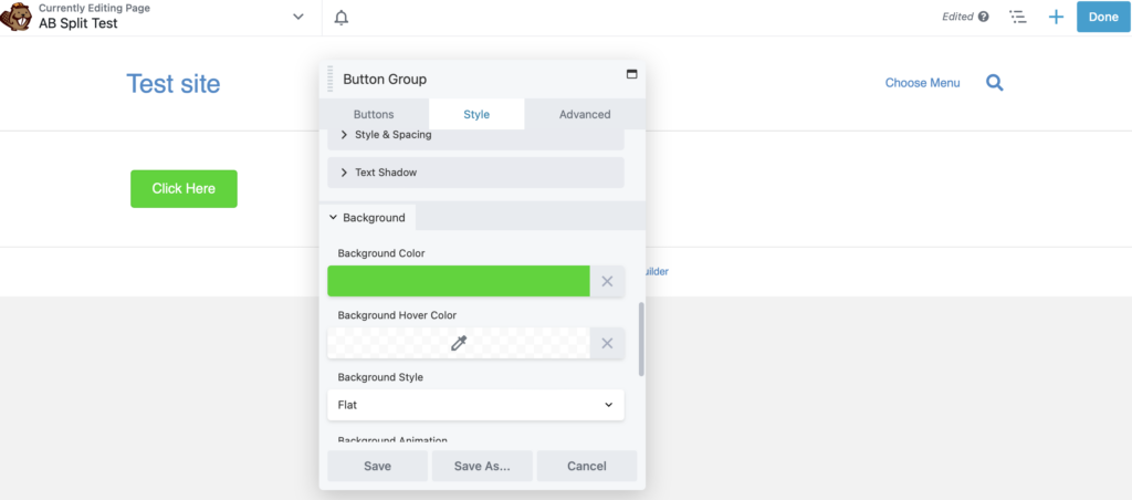Customizing a Beaver Builder button