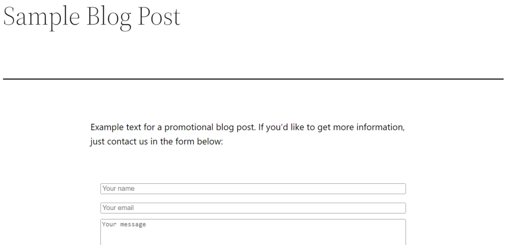 A sample blog post with an embedded Beaver Builder shortcode.