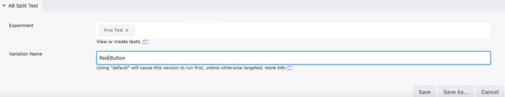 Advanced settings of a button module