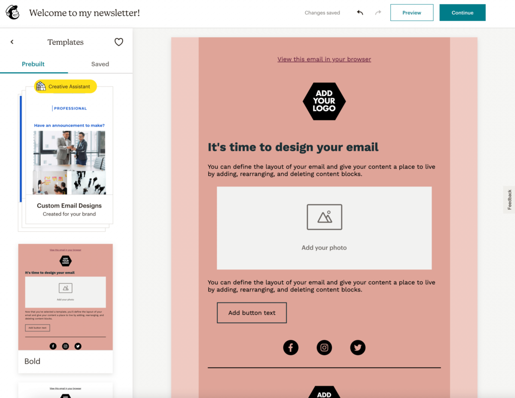 Email template
