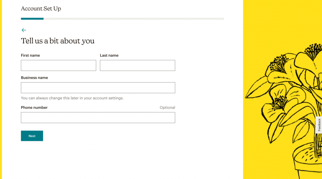 Mailchimp account information