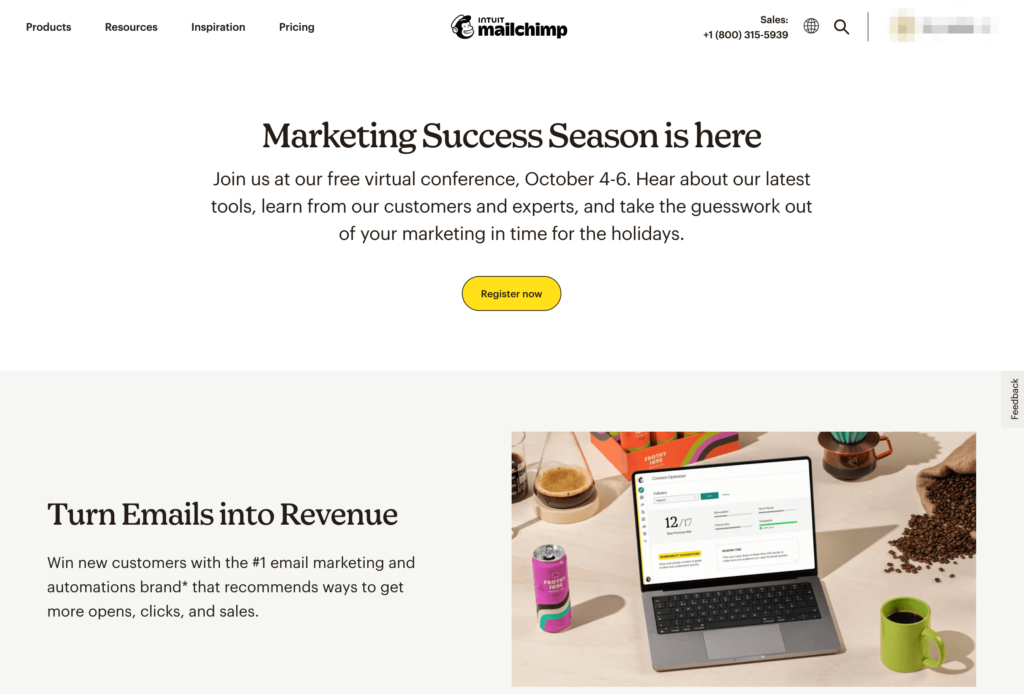 Mailchimp website