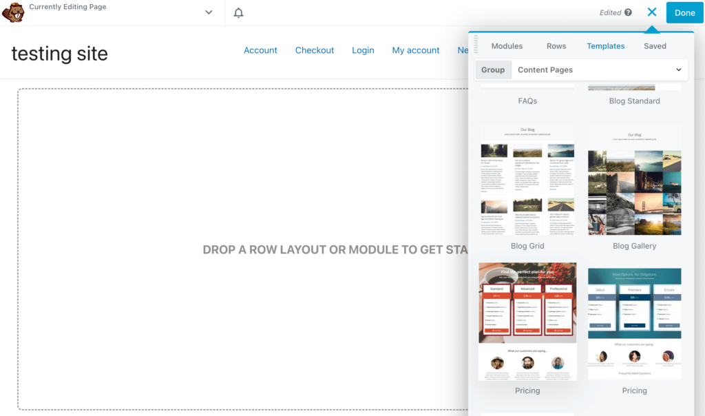 Pricing page templates