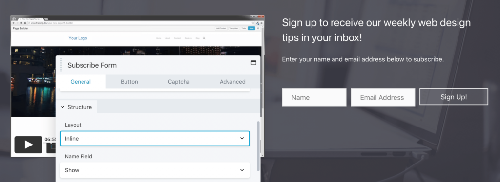 Beaver Builder subscribe form module