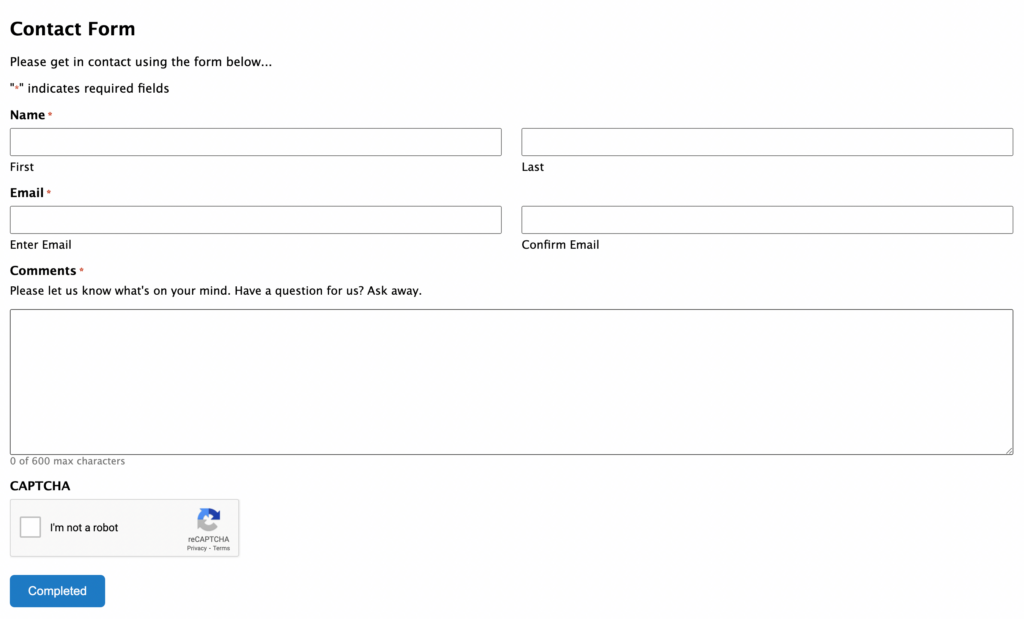 Default Gravity form