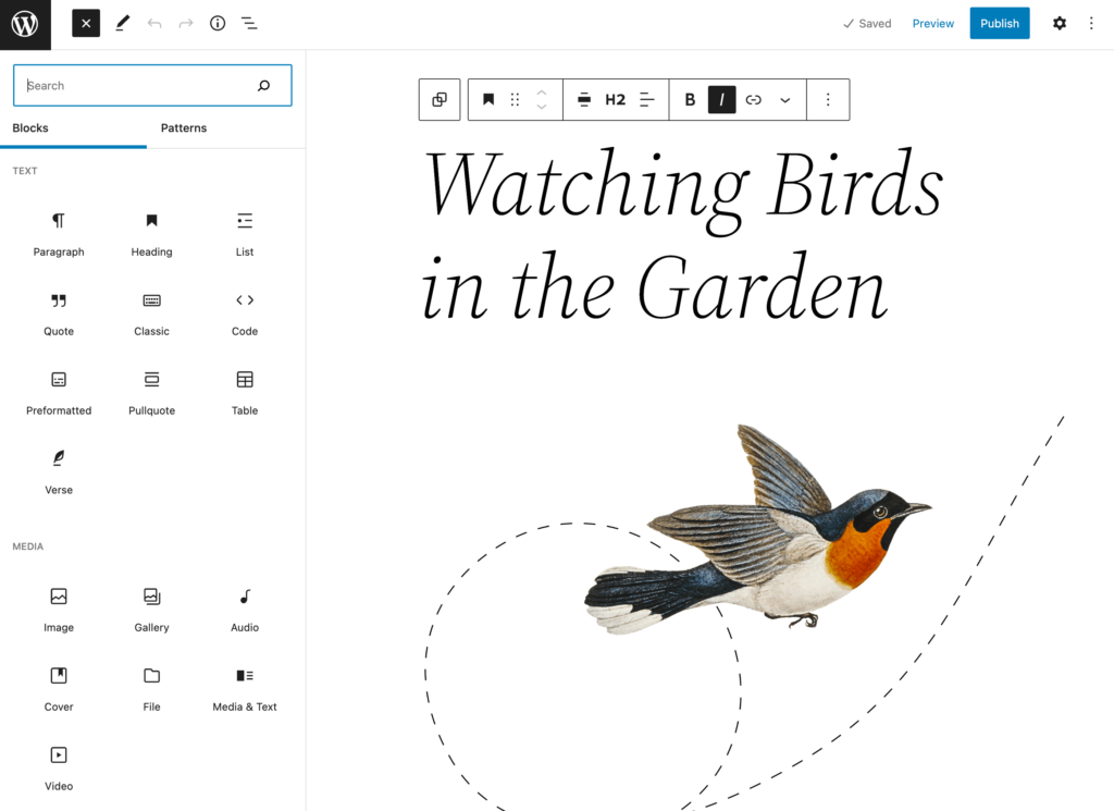 WordPress block editor