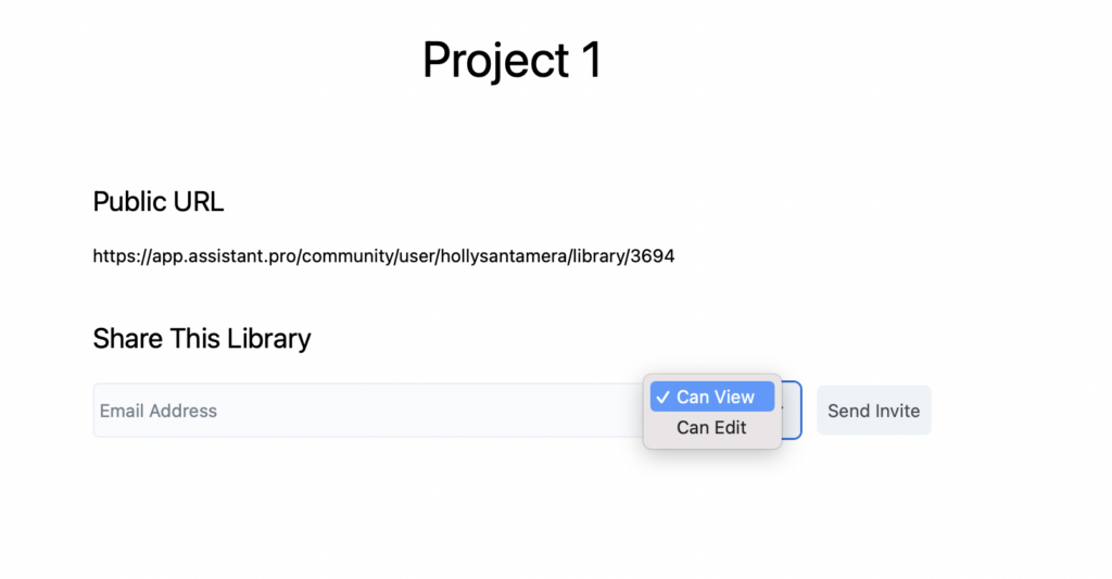 Sharing libraries with Assistant Pro