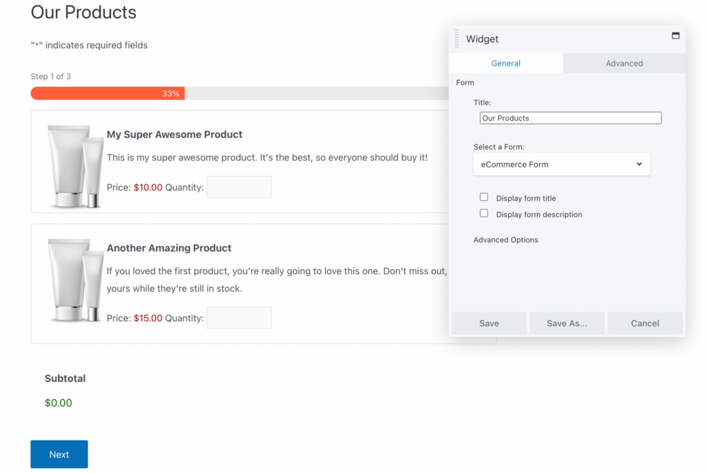 Customize Gravity widget
