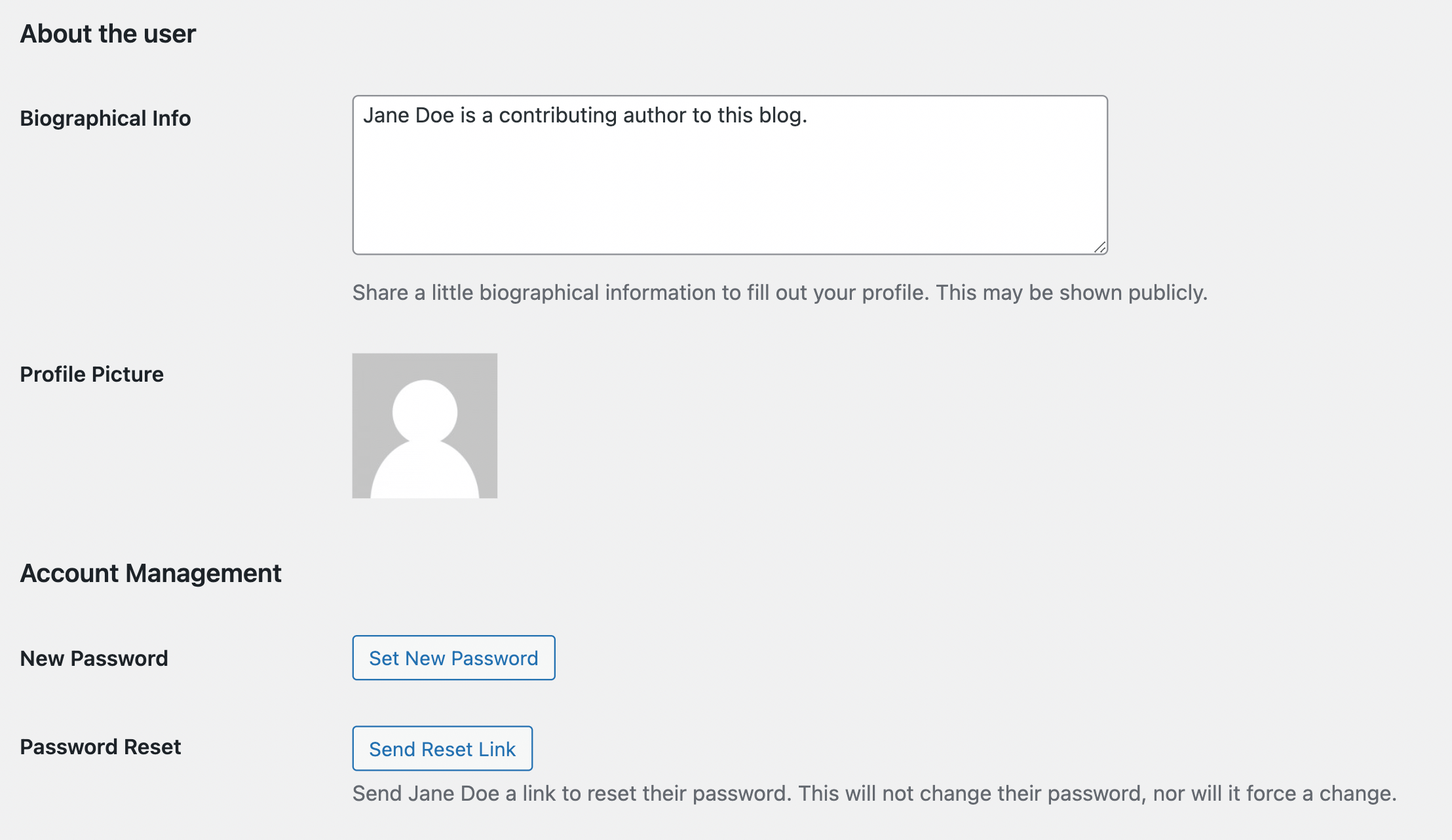 Adding a bio to user.
