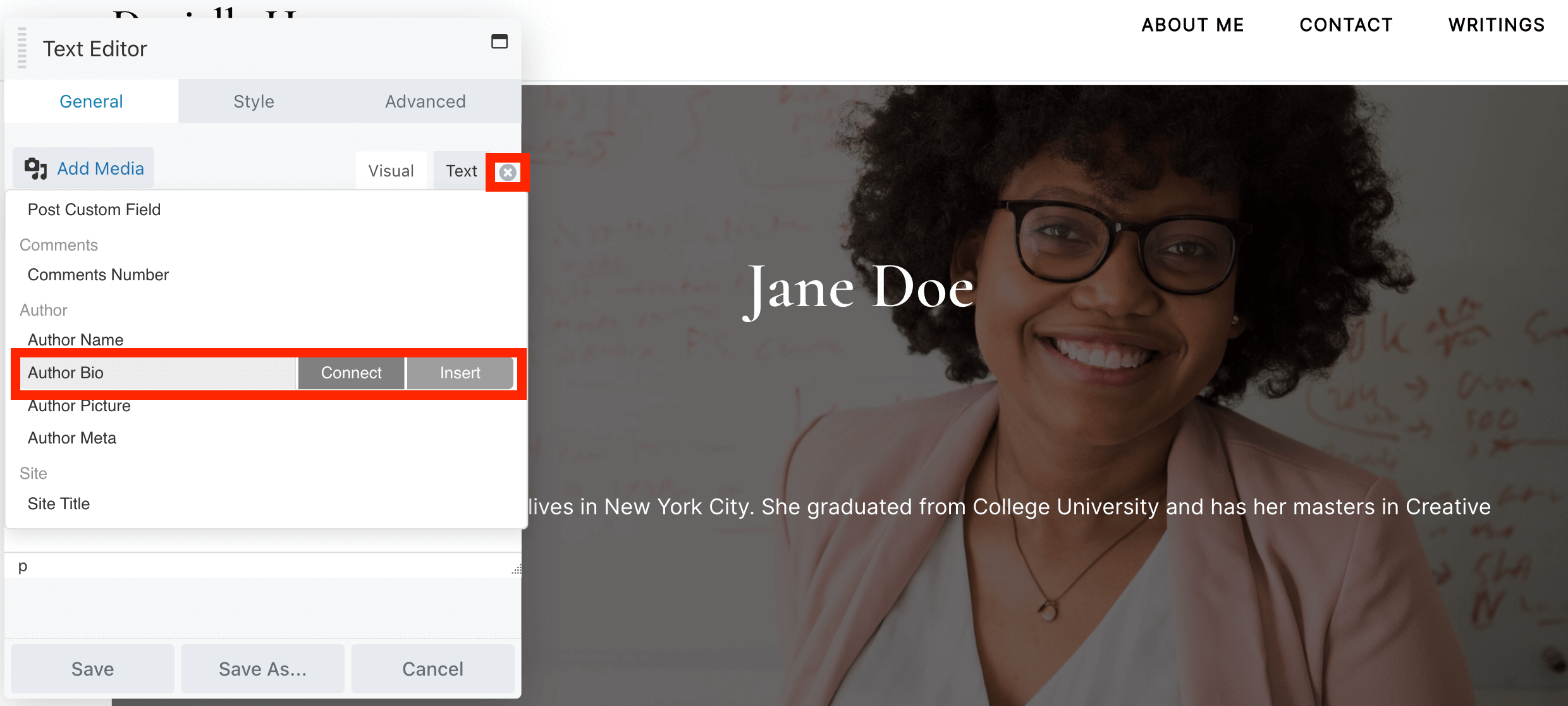 Adding an author bio.