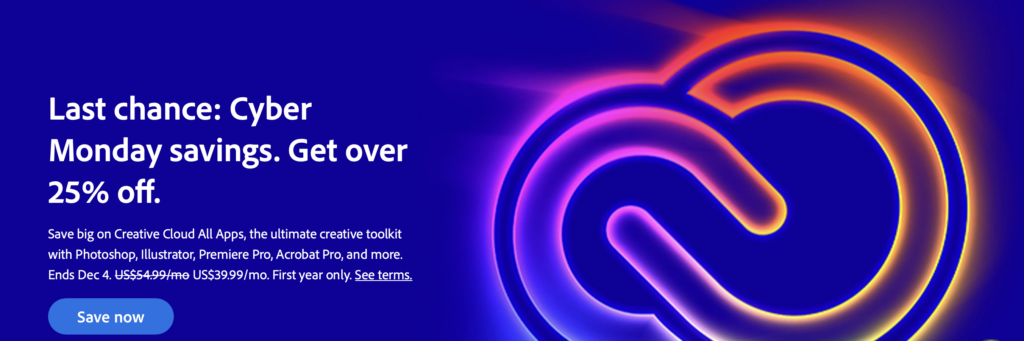 Adobe creative cloud is a great tool for web design