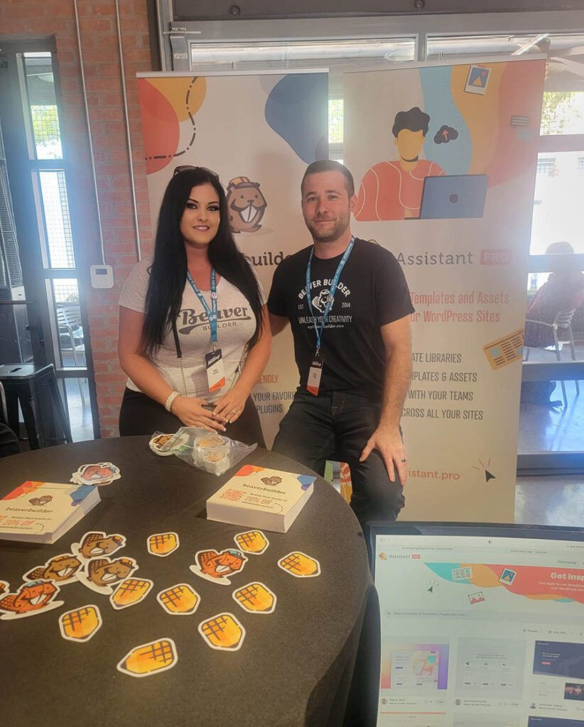 Brian and Ashly at Beaver Builder booth