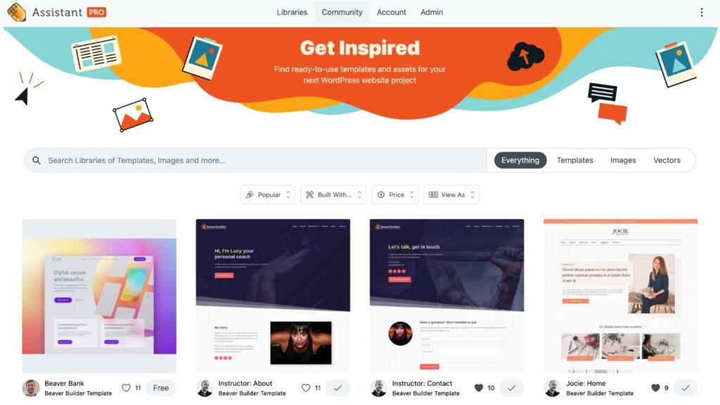 Assistant Pro Community search page