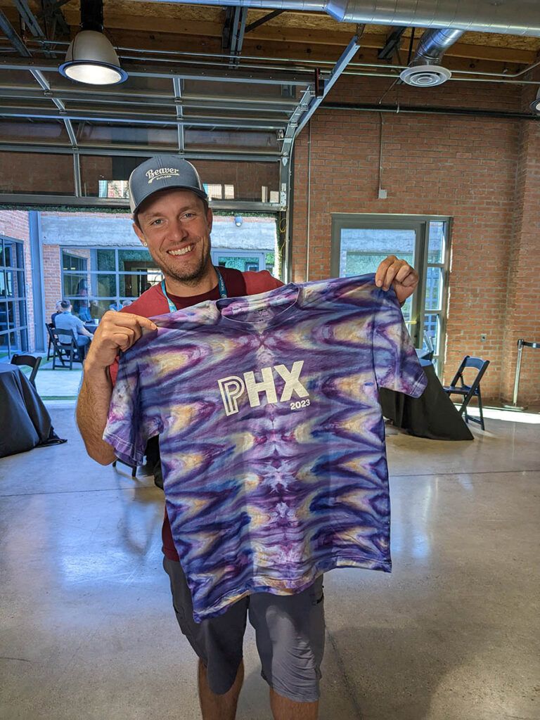 Robby with Pagely tie-dye