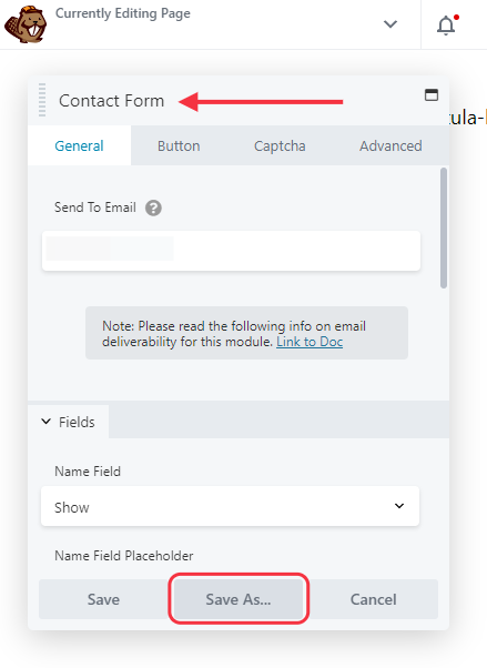 Beaver Builder contact form