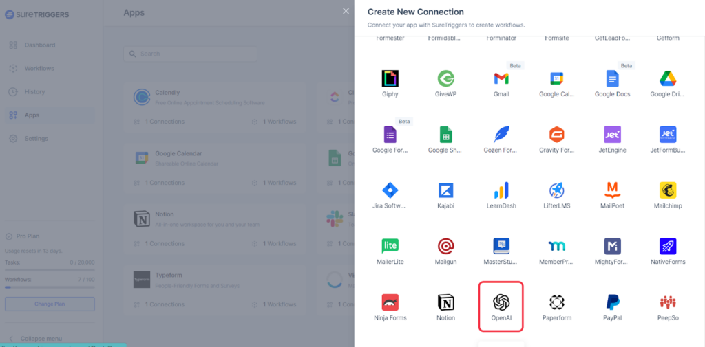 Search for OpenAI and click on its icon from the results
