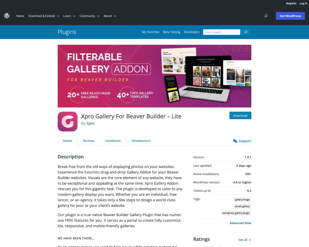 Xpro Gallery For Beaver Builder
