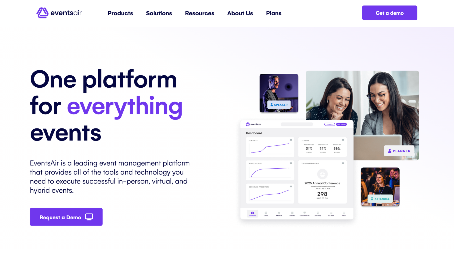 Events Air Beaver Builder website example