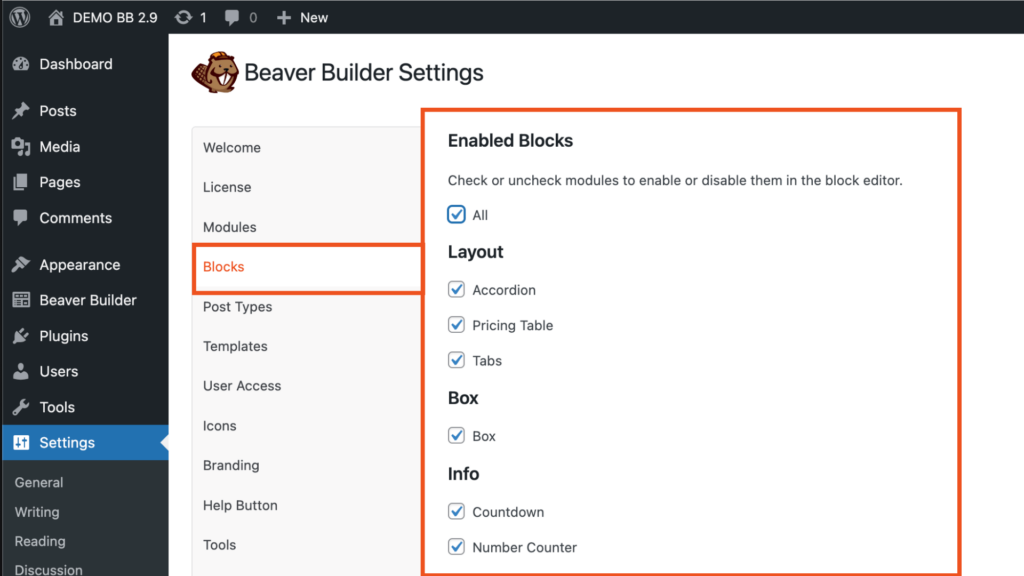 Beaver Builder Module Blocks
