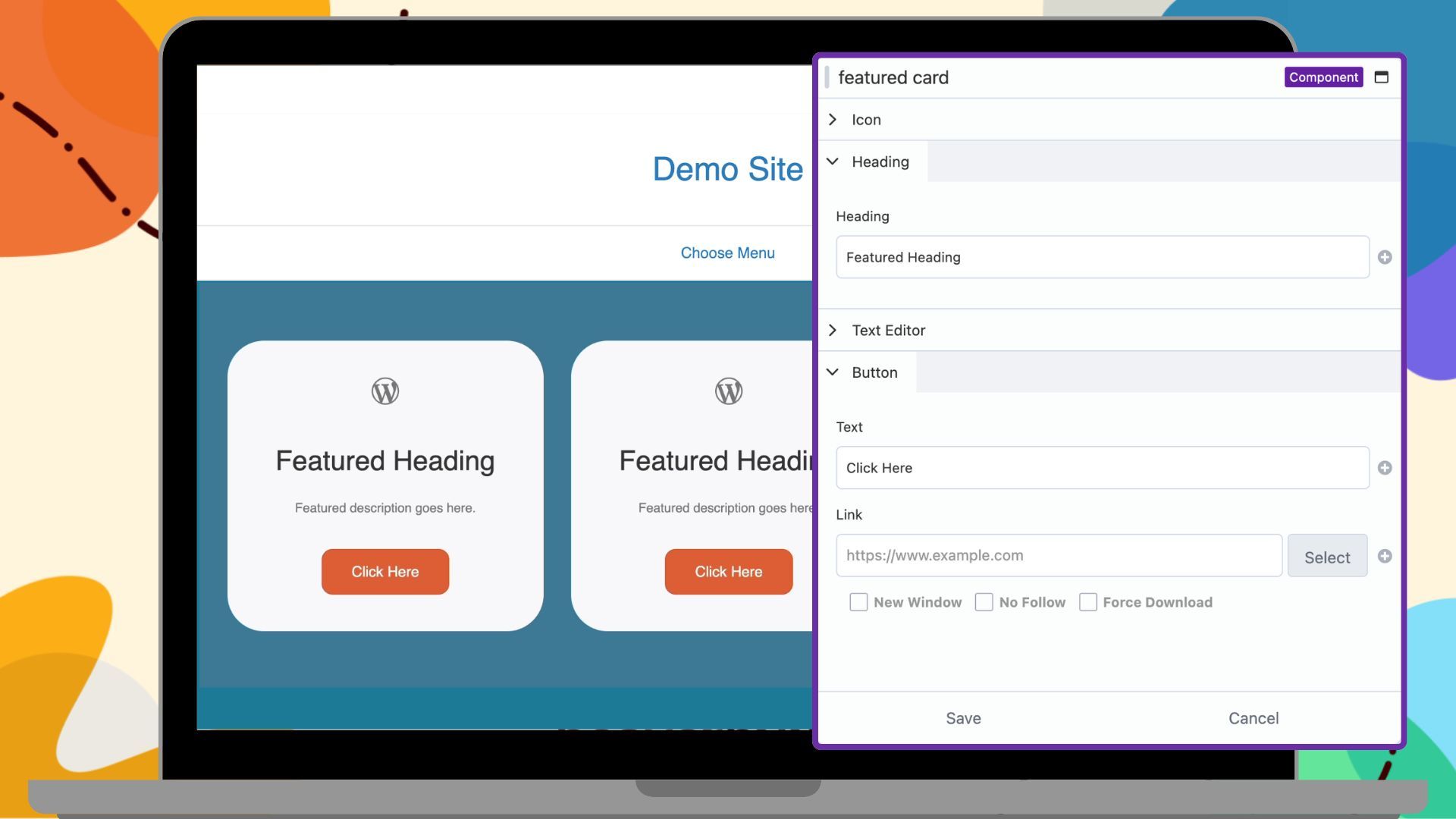 beaver builder component client edit component