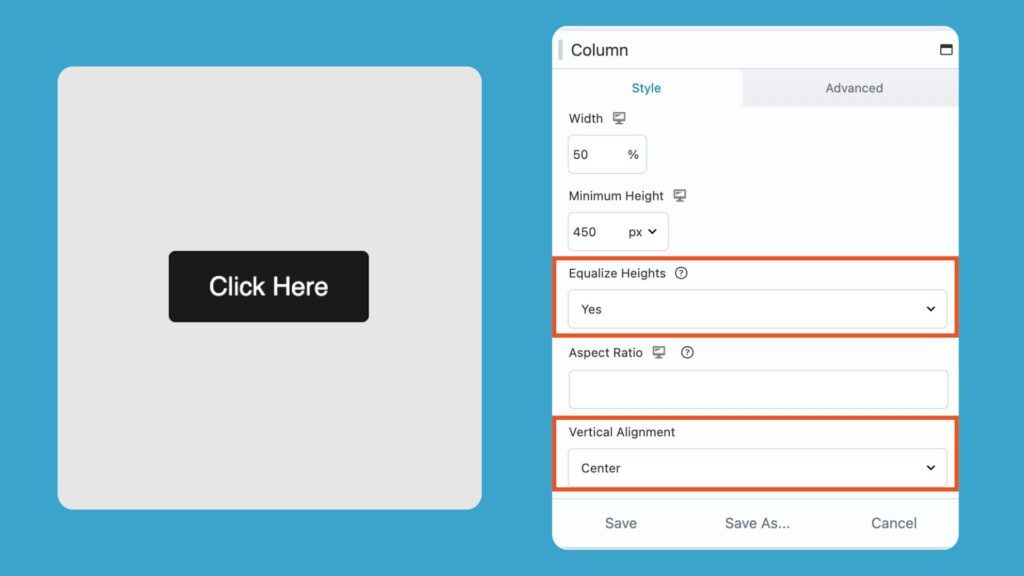 Vertical alignment in Beaver Builder columns