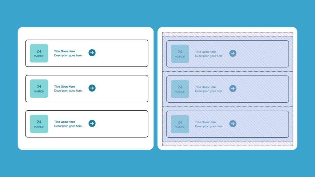 beaver builder box module with and without css grid overlay
