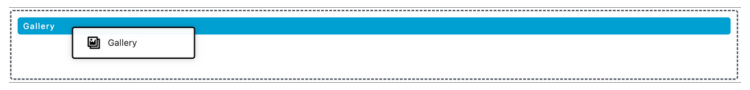 Beaver Builder gallery module being dragged into place in the page editor.