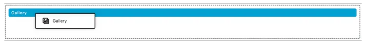 Beaver Builder gallery module being dragged into place in the page editor.