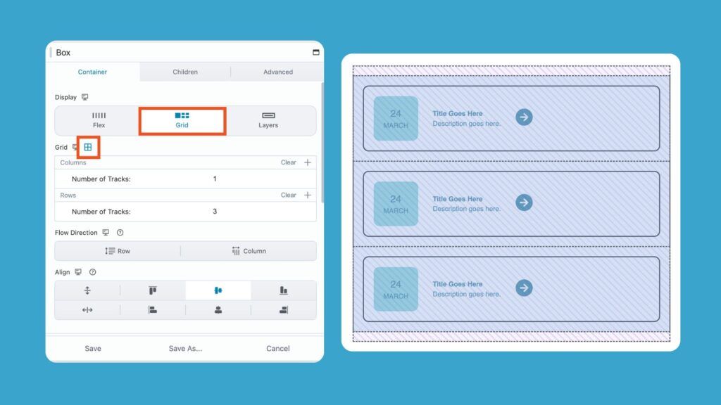 box module grid overlay icon