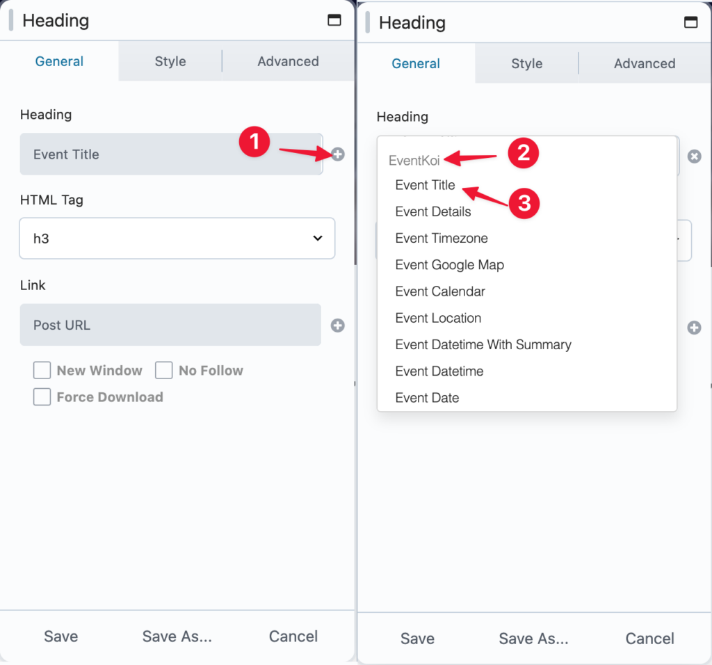 Connect EventKoi Dynamic Data