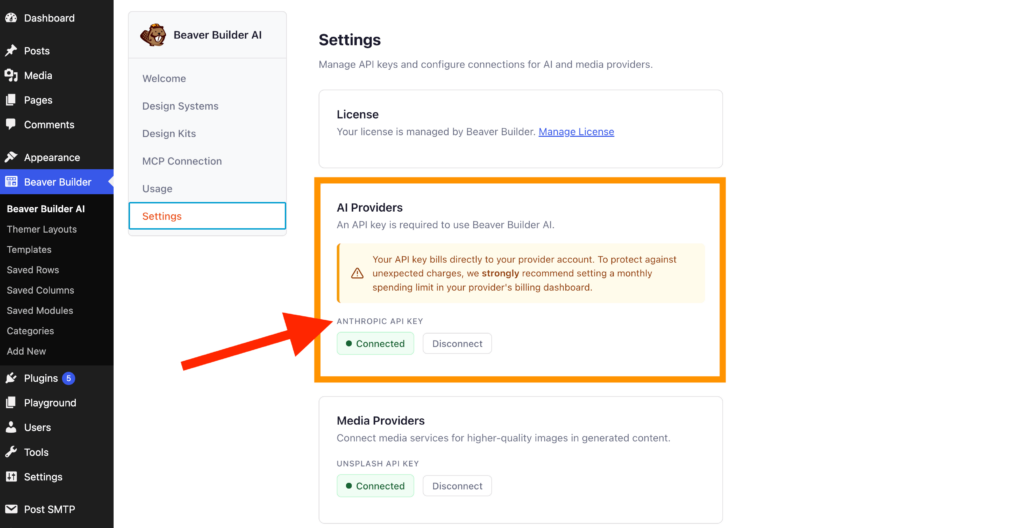 Beaver Builder AI API Key