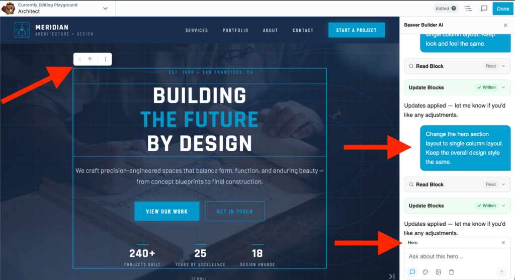 Beaver Builder AI Targeted Editing