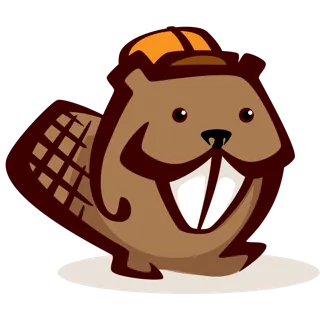 Beaver Builder's logo caricature