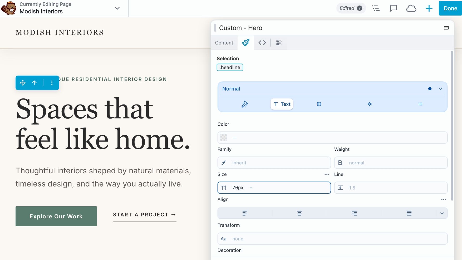 beaver builder ai edit pages