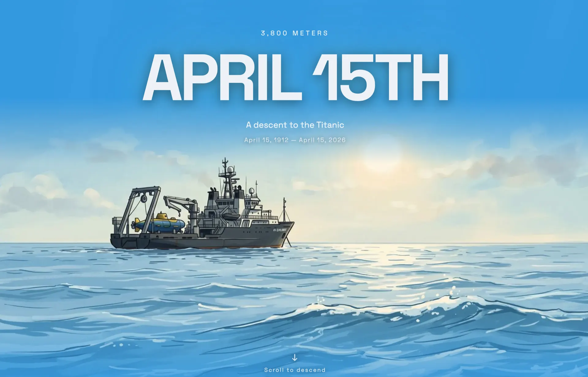 April 15th expedition story design built with Beaver Builder AI