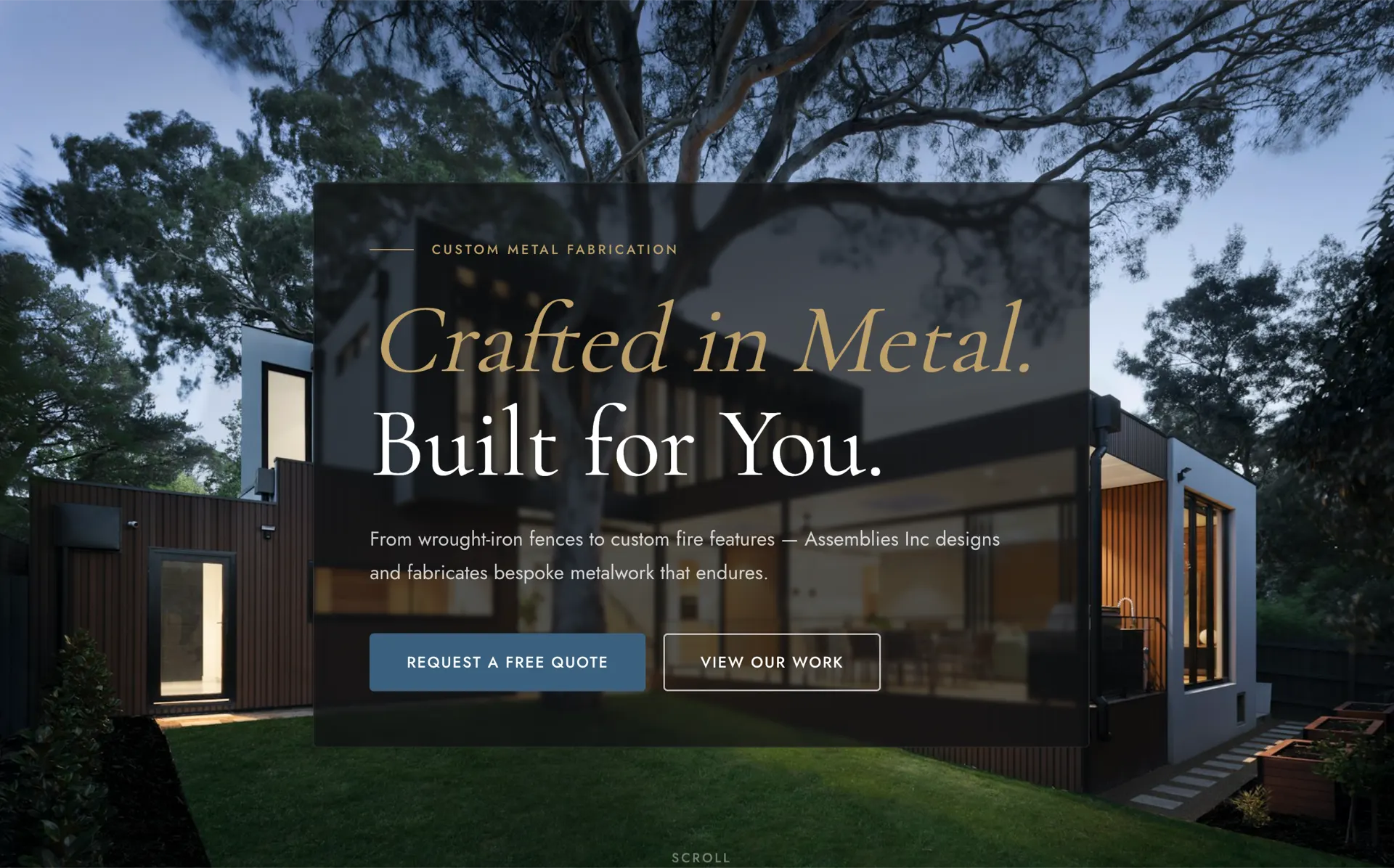 Assemblies Inc metal fabrication design built with Beaver Builder AI